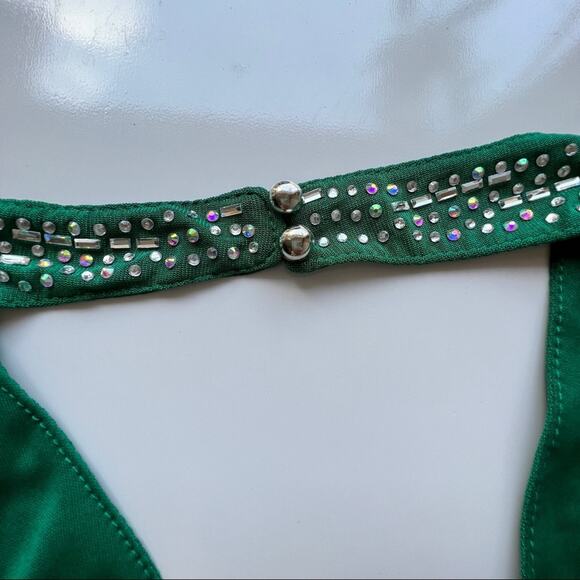 Fashion Nova Ready For A Party Rhinestone Mini Dress Set in Green - Picture 8 of 16